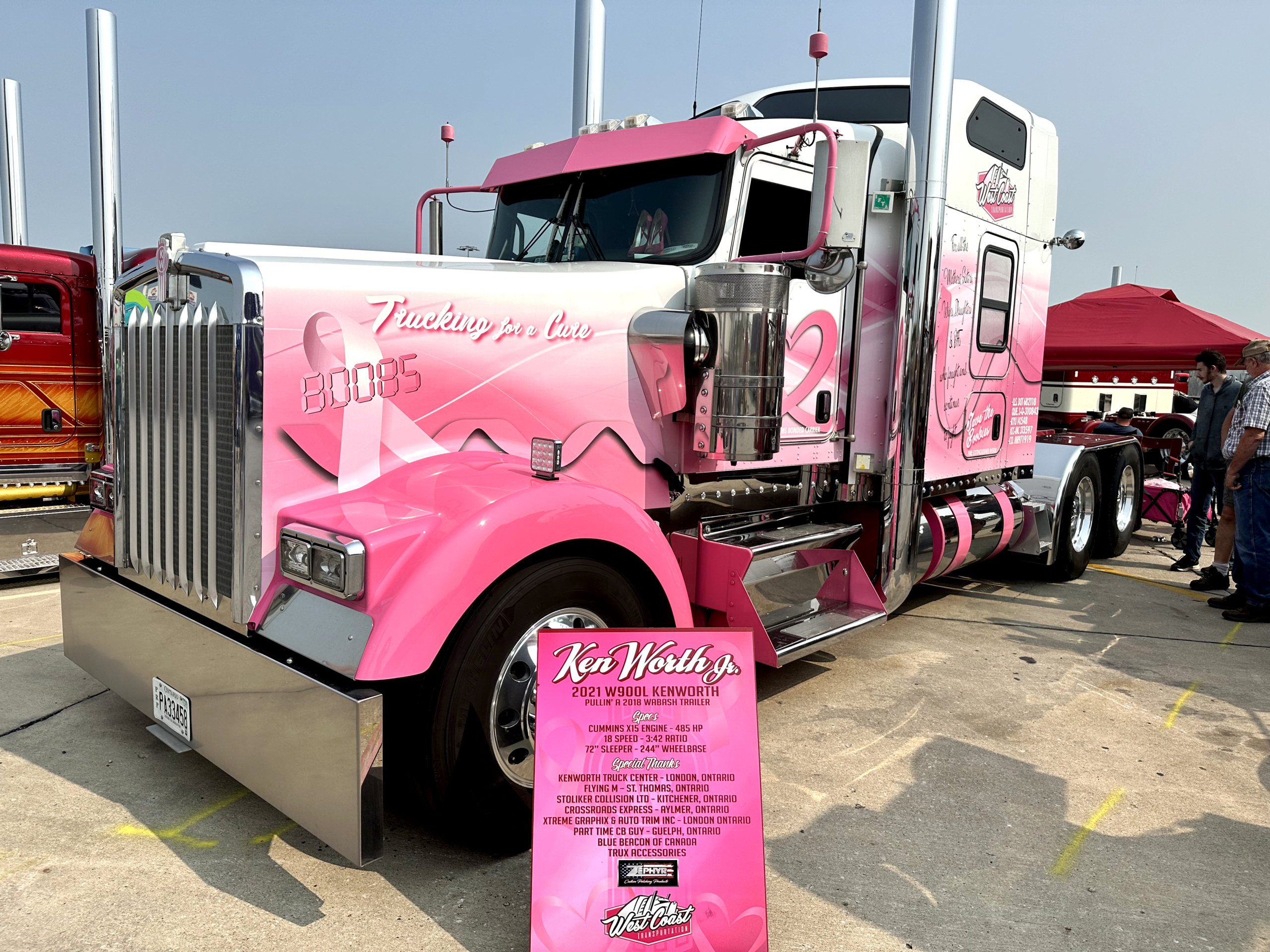 Power of Pink: Eva Knelsen is proud to drive rolling tribute to